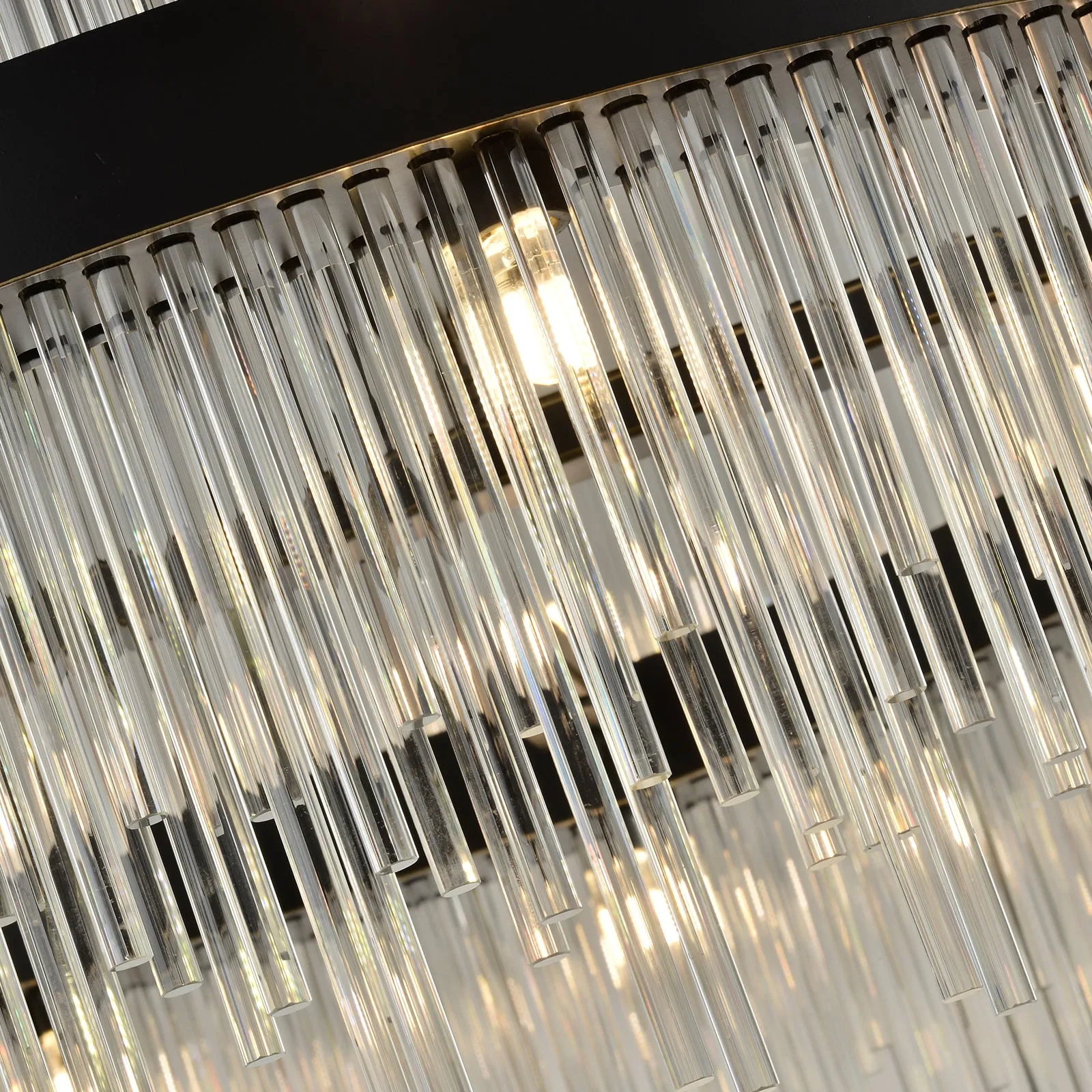 CARLO Modern Circular Crystal Chandelier Bronze G9 Lamp base