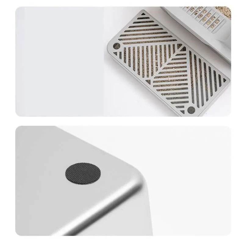 Extra-Large Semi-Enclosed Stainless Steel Litter Box with Splash Guard Design