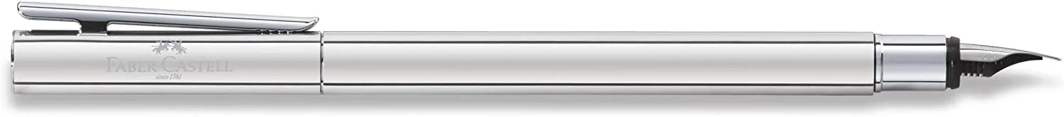 FABER-CASTELL FP Neo Slim Stainless Steel Shiny,M