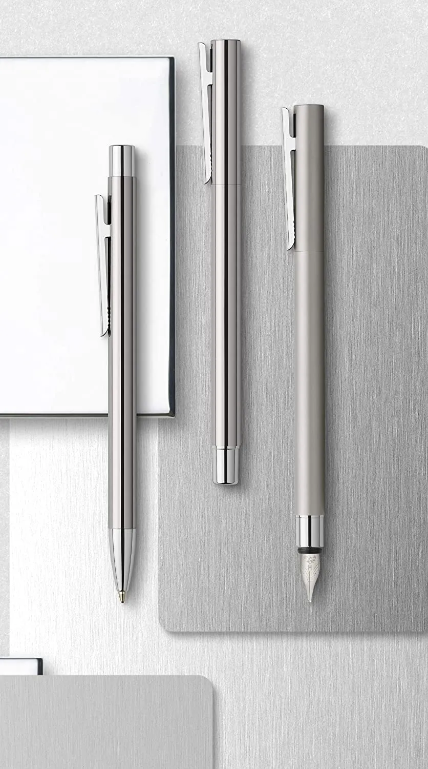 FABER-CASTELL FP Neo Slim Stainless Steel Shiny,M