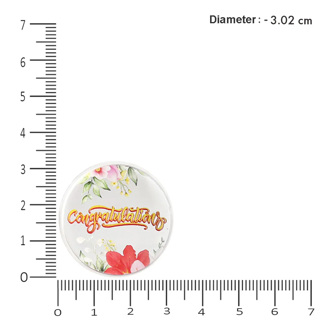 Floral Congratulations Silver Medallion - 999 Fine Silver- 10 gm