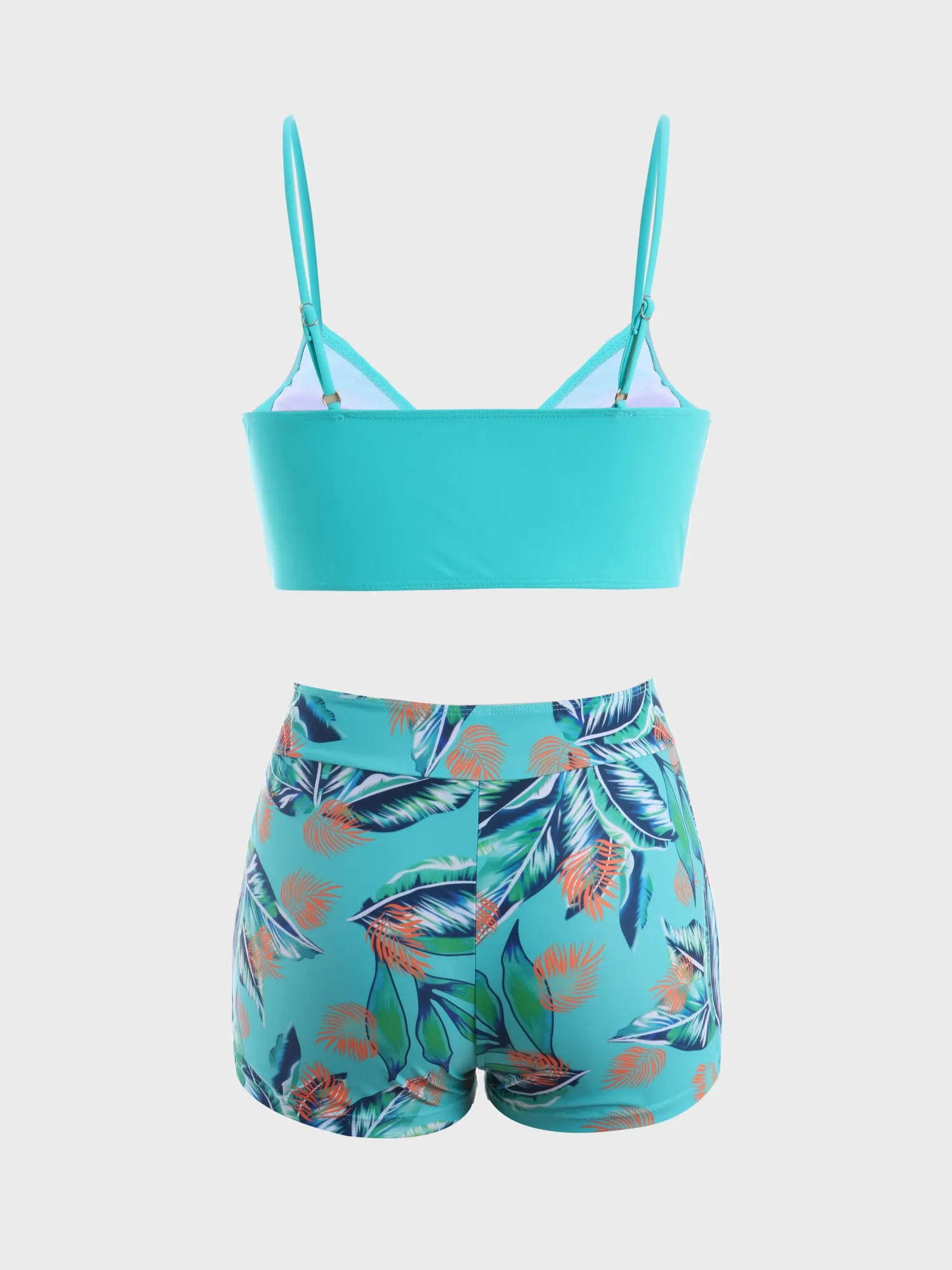 Midsize Flowery Butterfly-Shaped 2-Piece Swimsuit