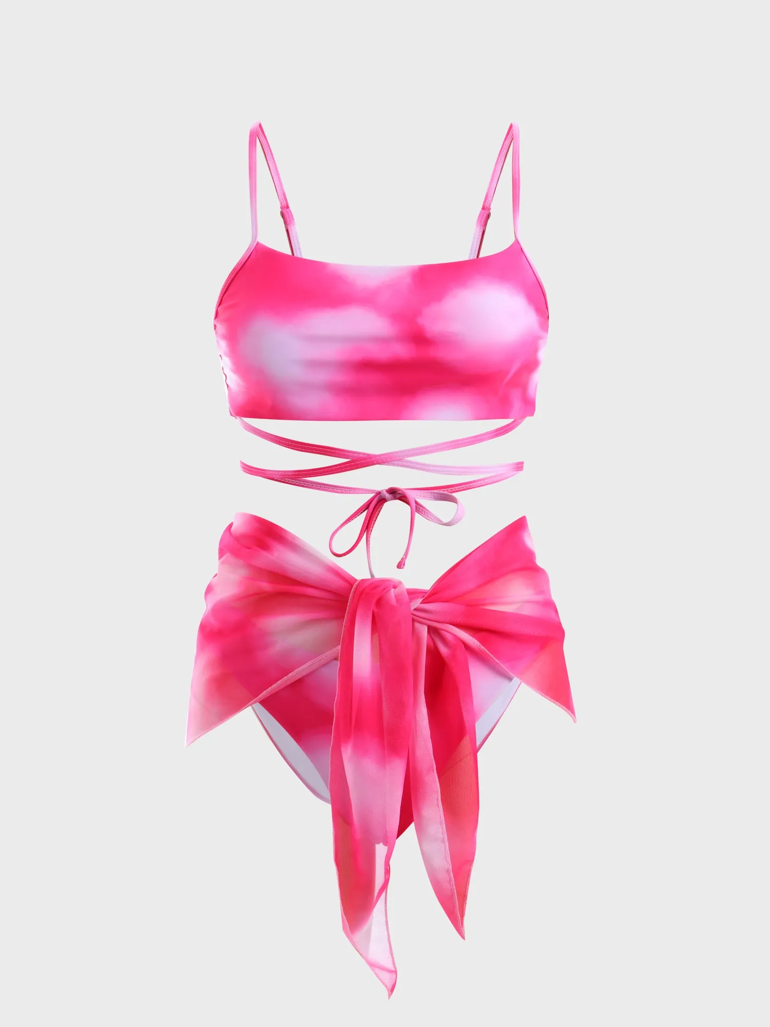 Midsize Vigour Tie-Dye 3-Piece Swimsuit