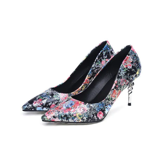 MORAZORA Microfiber printing pointed toe