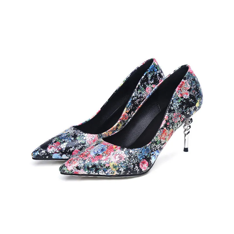 MORAZORA Microfiber printing pointed toe