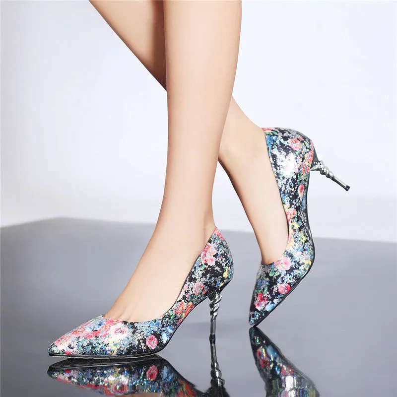 MORAZORA Microfiber printing pointed toe