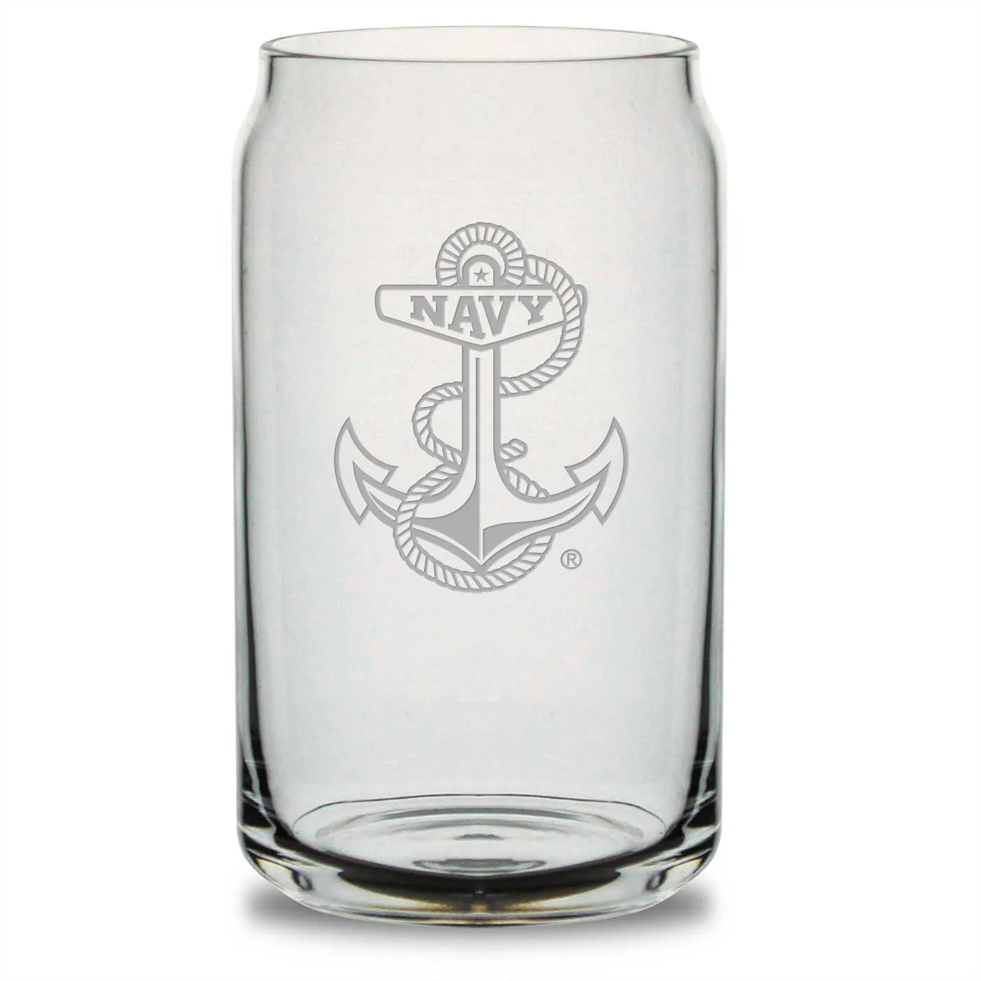 Navy Anchor 16oz Beer Can Glass*