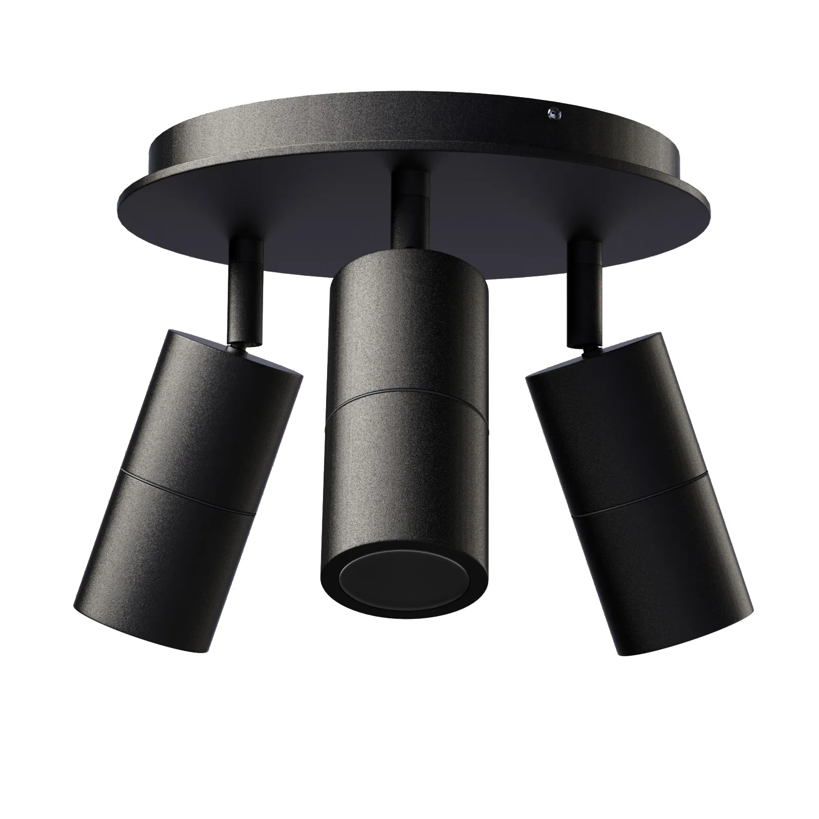 PILLAR 3-Light Round Adjustable Spotlights Ceiling Flush Mount Fixture IP65 GU10 base