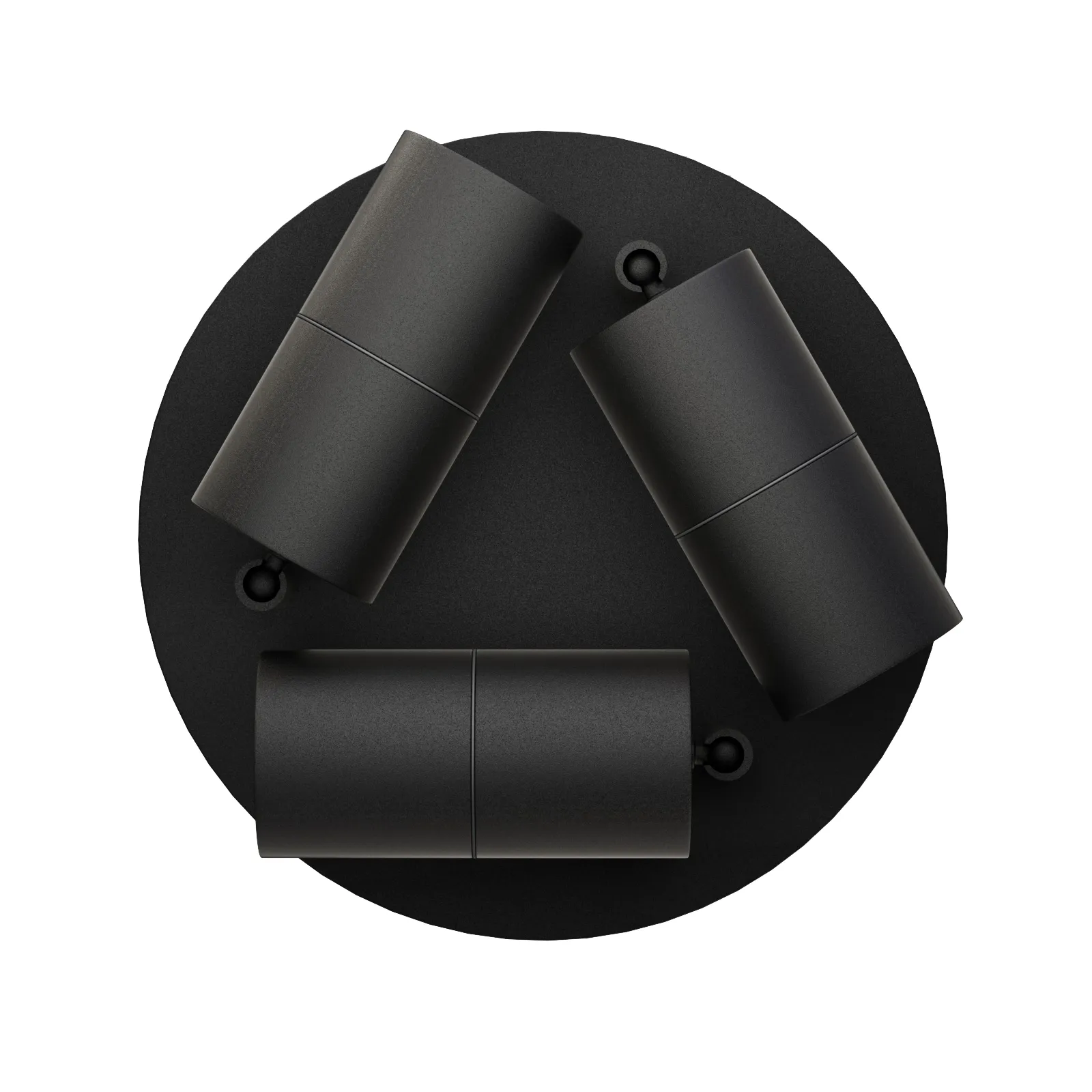 PILLAR 3-Light Round Adjustable Spotlights Ceiling Flush Mount Fixture IP65 GU10 base