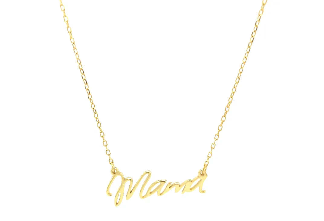 "Mama" Script Necklace
