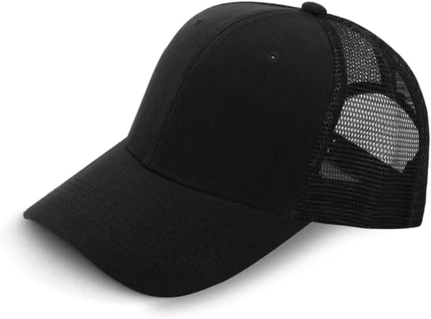 ZH 24 Pack Blank Mesh Trucker Hats, Bulk Baseball Caps Adjustable for Men and Women, Wholesale Plain Snapback Caps