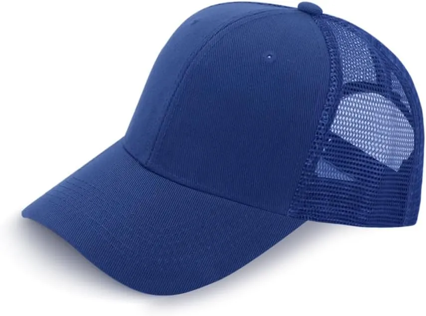 ZH 24 Pack Blank Mesh Trucker Hats, Bulk Baseball Caps Adjustable for Men and Women, Wholesale Plain Snapback Caps